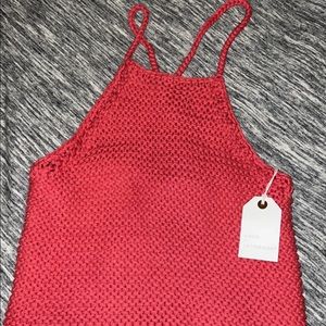 Cropped crochet shirt from tillys